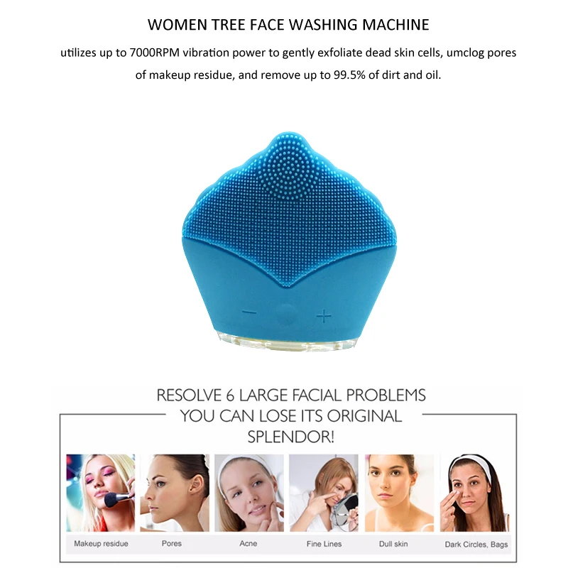 silicone brush blue 5