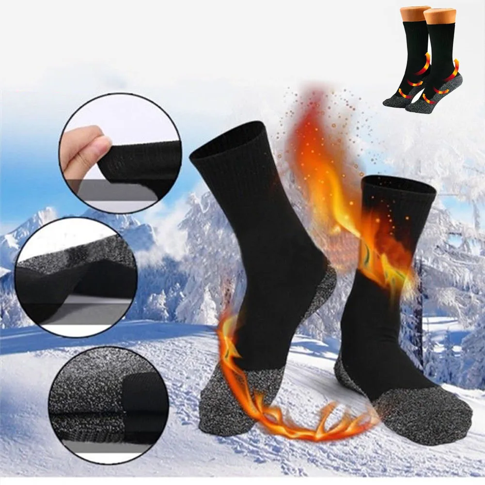 Зимние 35 Aluminized держать ноги длинные носки тепло теплый волокон изоляции ниже носки