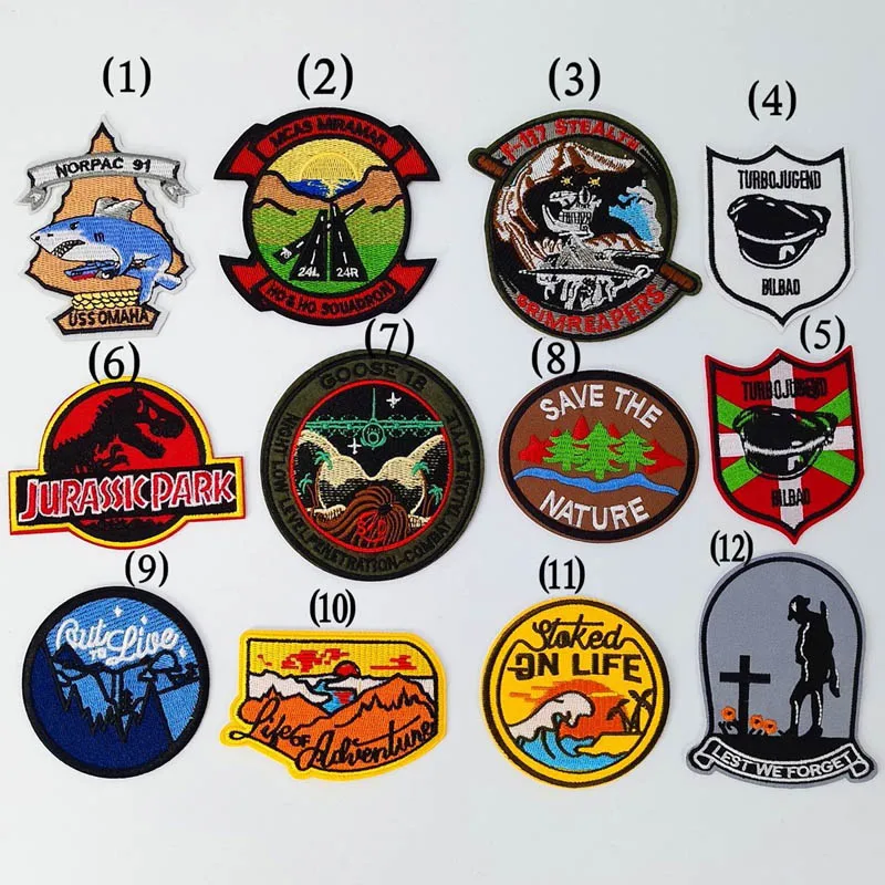 field of Adventure Skated on Life Out to live Badge Iron Patch Jacket Backpack DIY Clothing Fabric Accessories Wholesale | Дом и сад