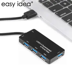 EASYIDEA высокое Скорость USB Hub 3,0 4 Порты концентратор USB 3,0 5 Гбит Micro usb-хаб адаптер для компьютера периферия аксессуары