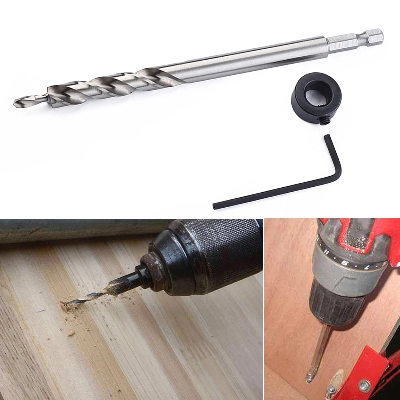 1/4&quot Hex Twist Step Drills Bits Set For Kreg Pocket Hole Drill Jig Guide 3/8&quot Hand Tools Set|step drill bit set|drill setstep |