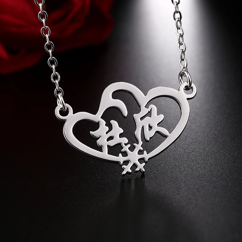 

Personalized Carrie Style Name Necklace Custom Made with Any Name Fashion Women Jewelry Gift Customized Cursive Nameplate QiQiWu