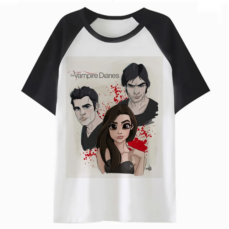 

Vampire Diaries t shirt cartoon clothing tshirt t-shirt female kawaii harajuku femme women tee graphic tops K3066