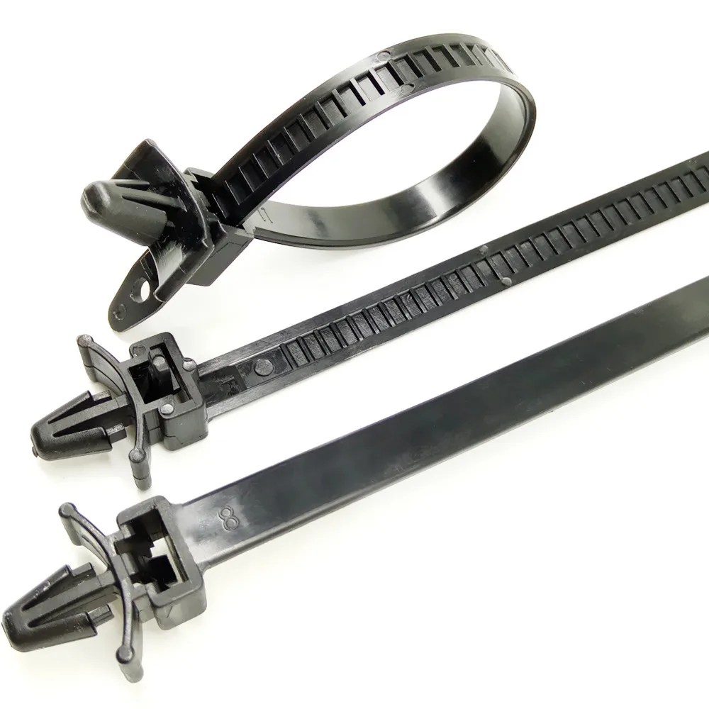 CNIKESIN 30 шт. автомобильное крепление провода зажим для галстука Releasable Tie wrap кабель фиксированный крепеж зажимы Auot кабель крепление на молнии ремень 150 мм* 7,8 мм