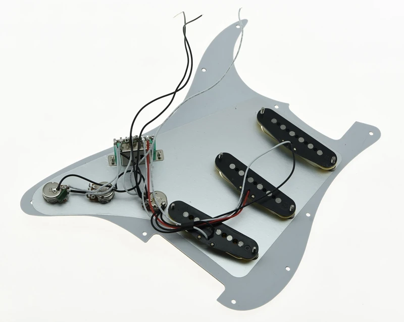 KAISH загруженные Предварительно Проводные ST Strat Pickguard w/звукосниматель альнико
