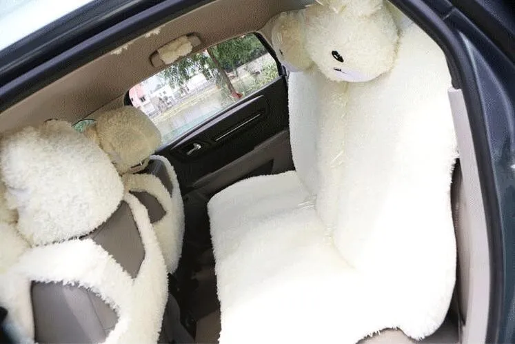 Mei-Mei-Bear-Lace-Universal-Automobile-Car-Seat-Cover-Rose-Velvet-Cushion-8pcs-35