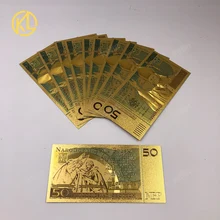 1000 шт 50 PLN ZLOTY польская Золотая банкнота POPE JOHN Павел II для коллекции 999 Золотая сувенирная коллекция