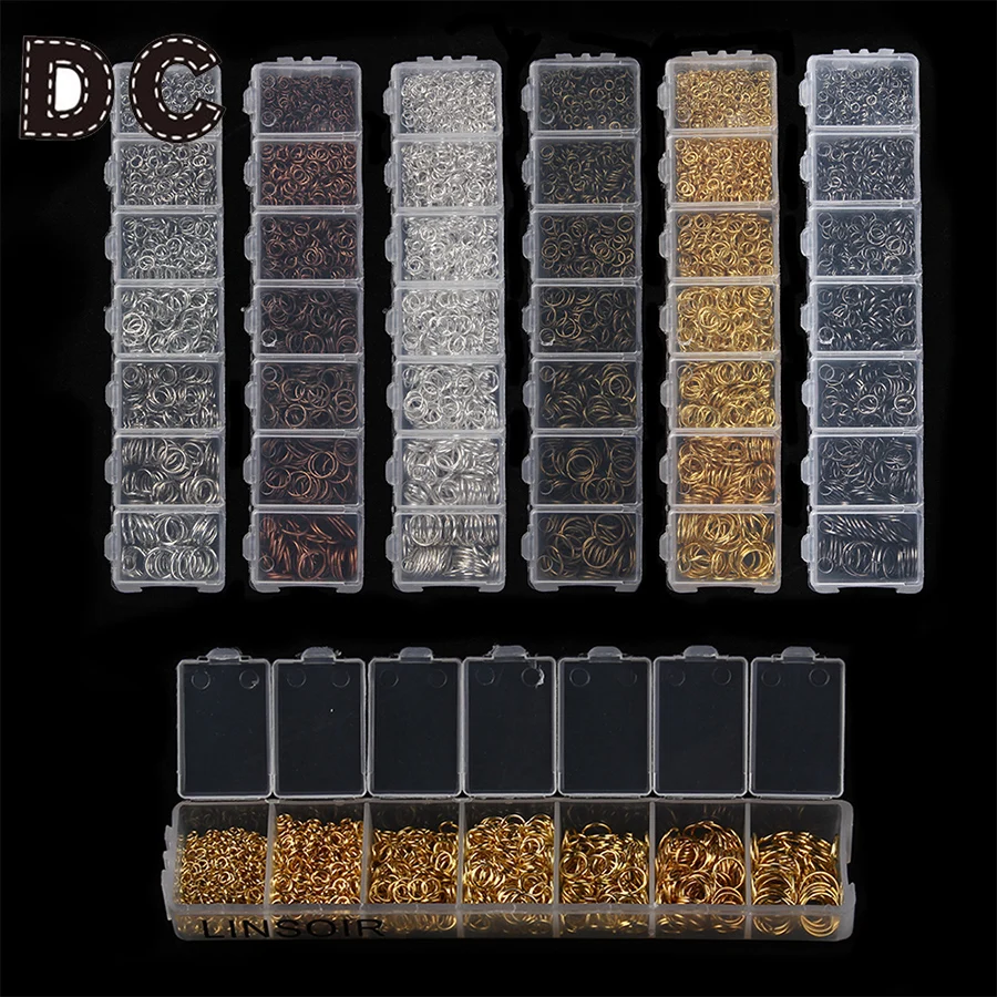 1450pcs/lot Multi Color Mix Size Open Jump Rings Silver Gold Plated Link Loop DIY Jewelry Findings Connector Creative DIY F2973 Jewelry Findings