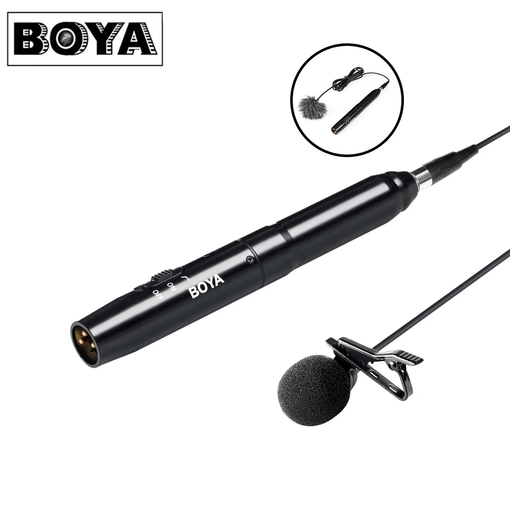 

BOYA BY-M11OD Professional Omnidirectional XLR Lavalier Microphone System for Interview Film Theater Stage Audio Recording Mic