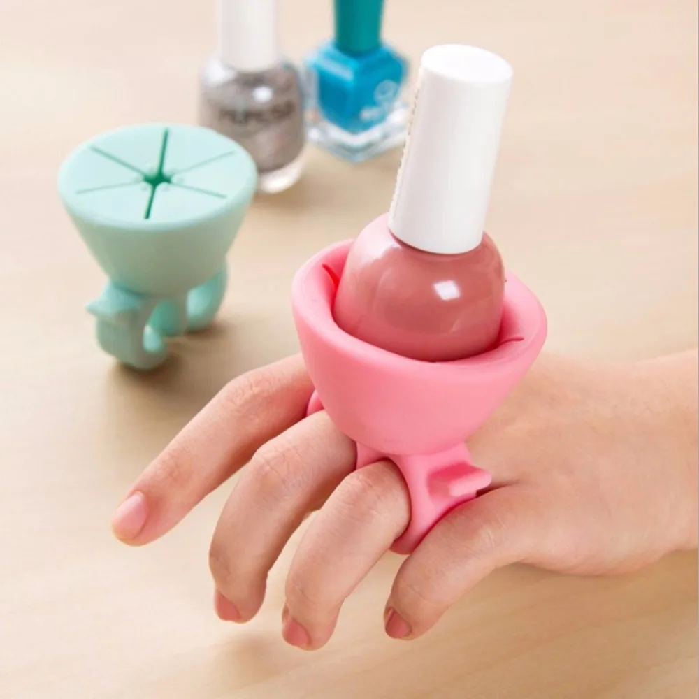 

Silicone Wearable Nail Polish Bottle Holder Nail Polish Bottle Holder Durable