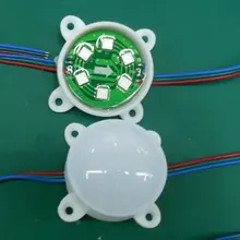 DC12V WS2811 модуль пикселей, с 6 шт. 5050 RGB SMD светодио дный, 45 мм диаметр, 20 штук строка
