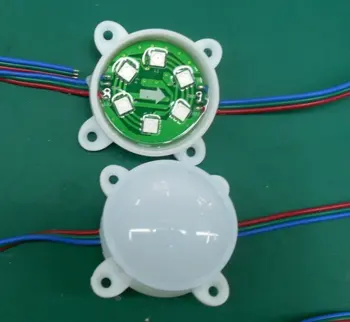 

DC12V WS2811 pixel module, with 6pcs 5050 RGB SMD LED,45mm diameter,20pcs a string
