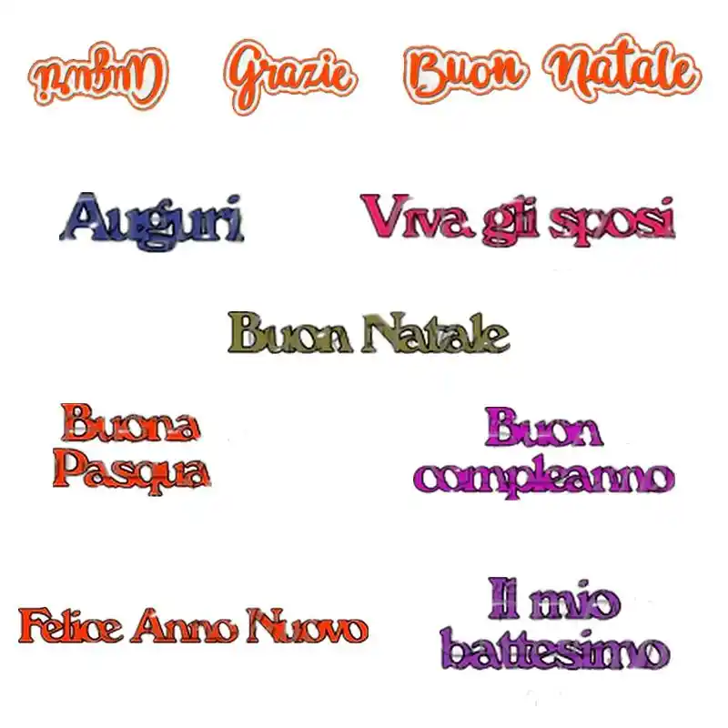 Stencil Buon Natale.Italian Common Phrases Buon Natale Grazie Metal Cutting Dies Card Album Making Diy Craft Scrapbooking Stencil New Dies 2019 Aliexpress