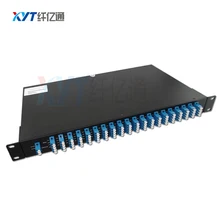 DWDM 1U Rackmout 40 channel DWDM AWG C21 to C60 DWDM MUX DEMUX module dual fiber