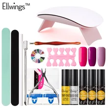 Ellwings 16 шт. Светодиодный УФ-лампа для ногтей Выберите 3 шт. Цветной Гель-лак для ногтей дизайн лака УФ-гель-краска эмалированные наборы для маникюра