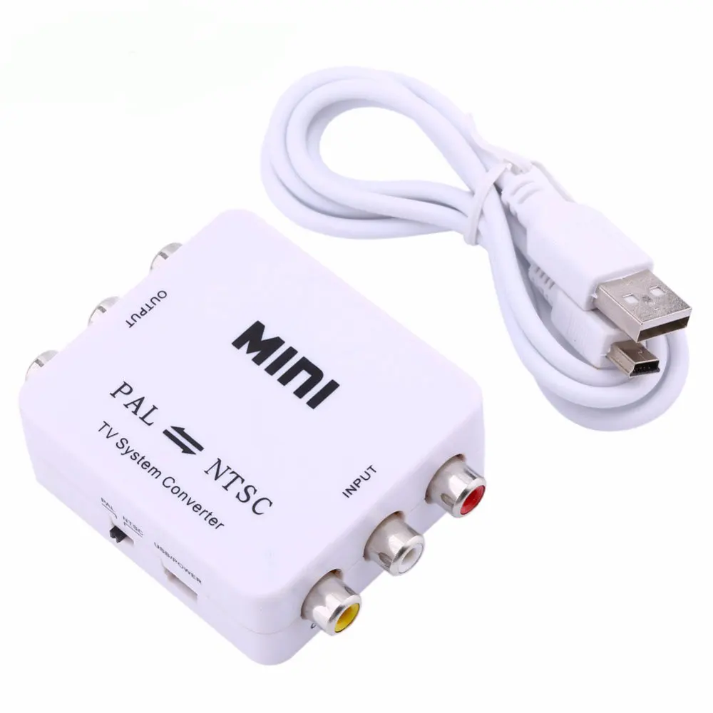 

Mini Portable PAL to NTSC or NTSC TO PAL Bi-directional Dual-Way TV Format Video System Converter Composite Connection