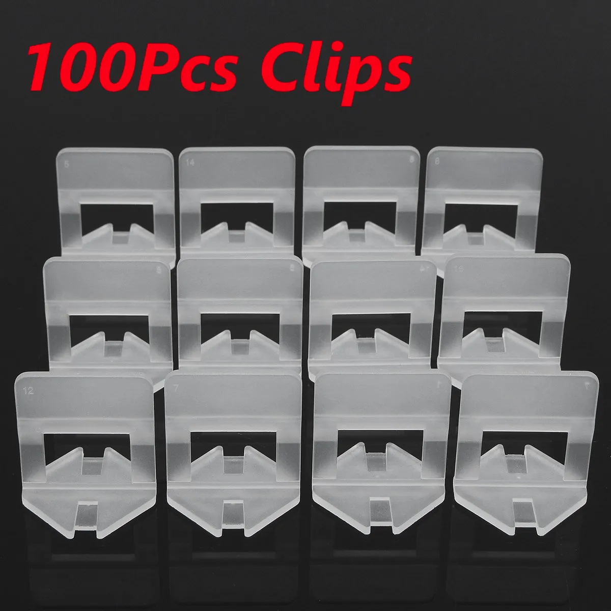 

100 Pcs Tile Leveling Spacer Clip Flooring Tiling Tool 1.5mm For Raimondi System