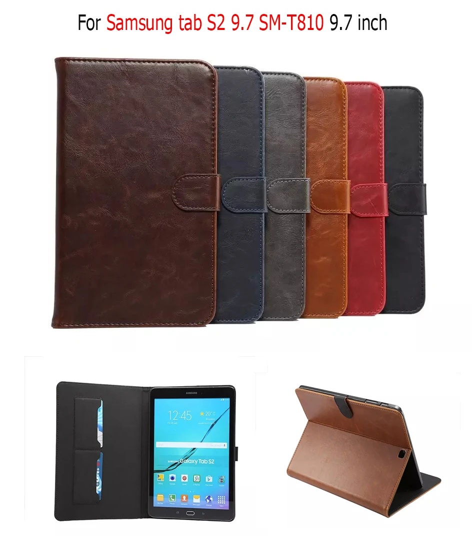 Luxury PU Leather Smart case for Samsung Galaxy Tab S2 9.7 T810 T815 9.