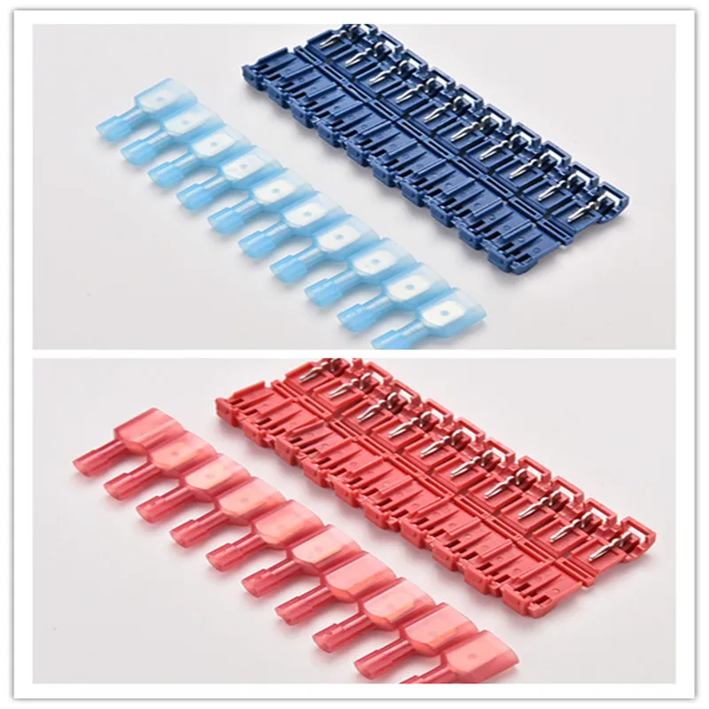 

10Pcs 22-10AWG 0.5-6m T Tap Insulated Quick Splice Wire Terminal Spade Crimp Connector Combo Set