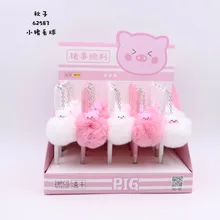 20 шт./лот гелевые ручки плюшевые домашние тапочки с кошечкой из мультфильма свинка Альпака подвеска kawaii гелевые чернила Письменные ручки канцелярские принадлежности для творчества ручка офисные школьные принадлежности, блокноты