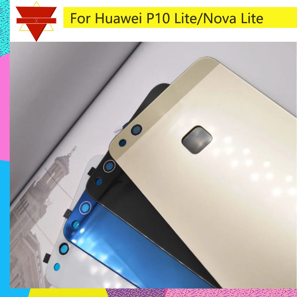 5 2 дюйма для Huawei P10 Lite WAS L03T задняя крышка аккумулятора корпуса 3D стеклянная Nova PRA