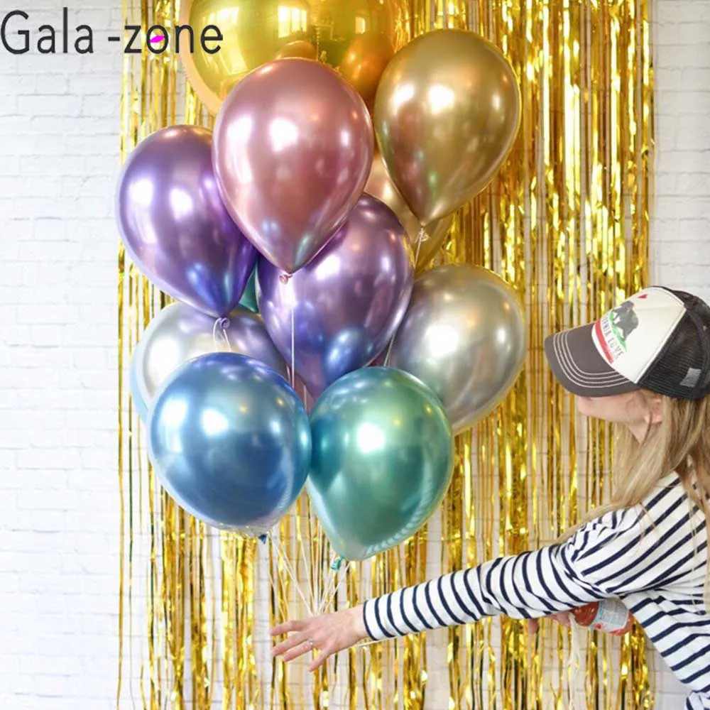

Gala-zone Metallic Latex Balloons Thick Pearly Metal Chrome Alloy Colors Photograph Wedding Party Decoration Balloons