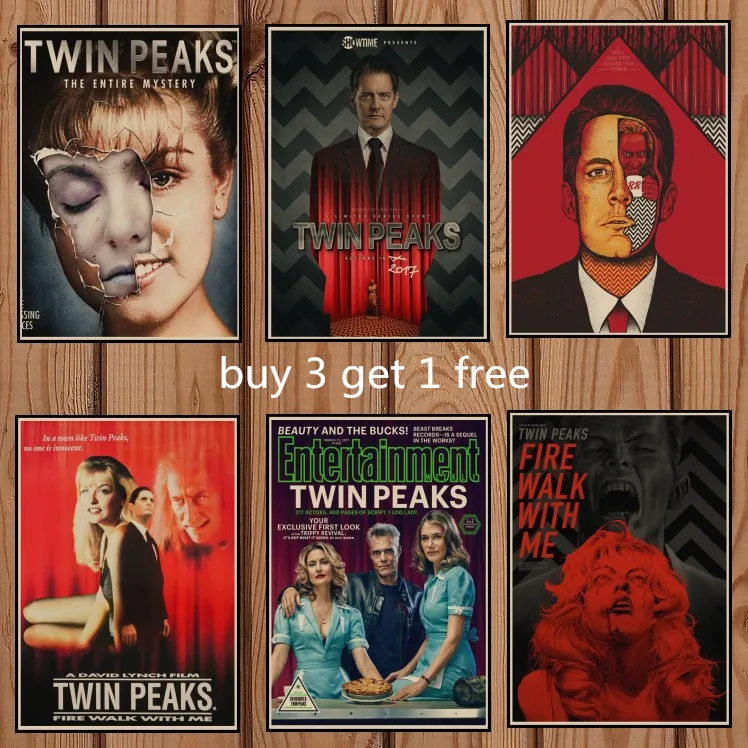 Винтажный постер Twin Peaks домашний декор декоративный Рисунок для бара из крафт