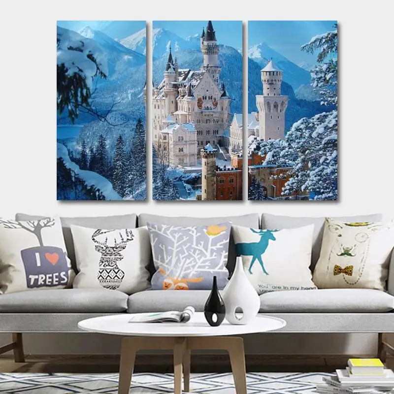 

ice snow castle oil painting wall art canvas painting poster and printed Wall Art Pictures for living room decor Wall Art Poster