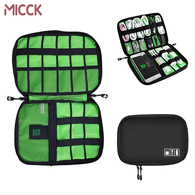 

MICCK Portable Cable Storage Organizer Bag Waterproof Shockproof Earphone Digital USB Cable Sorting Travel Insert Bag kit gadget