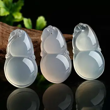 

Pure Natural High Ice Chalcedony Gourd Agate Sweater Chain Pendant Exquisite Jewelry Wholesale