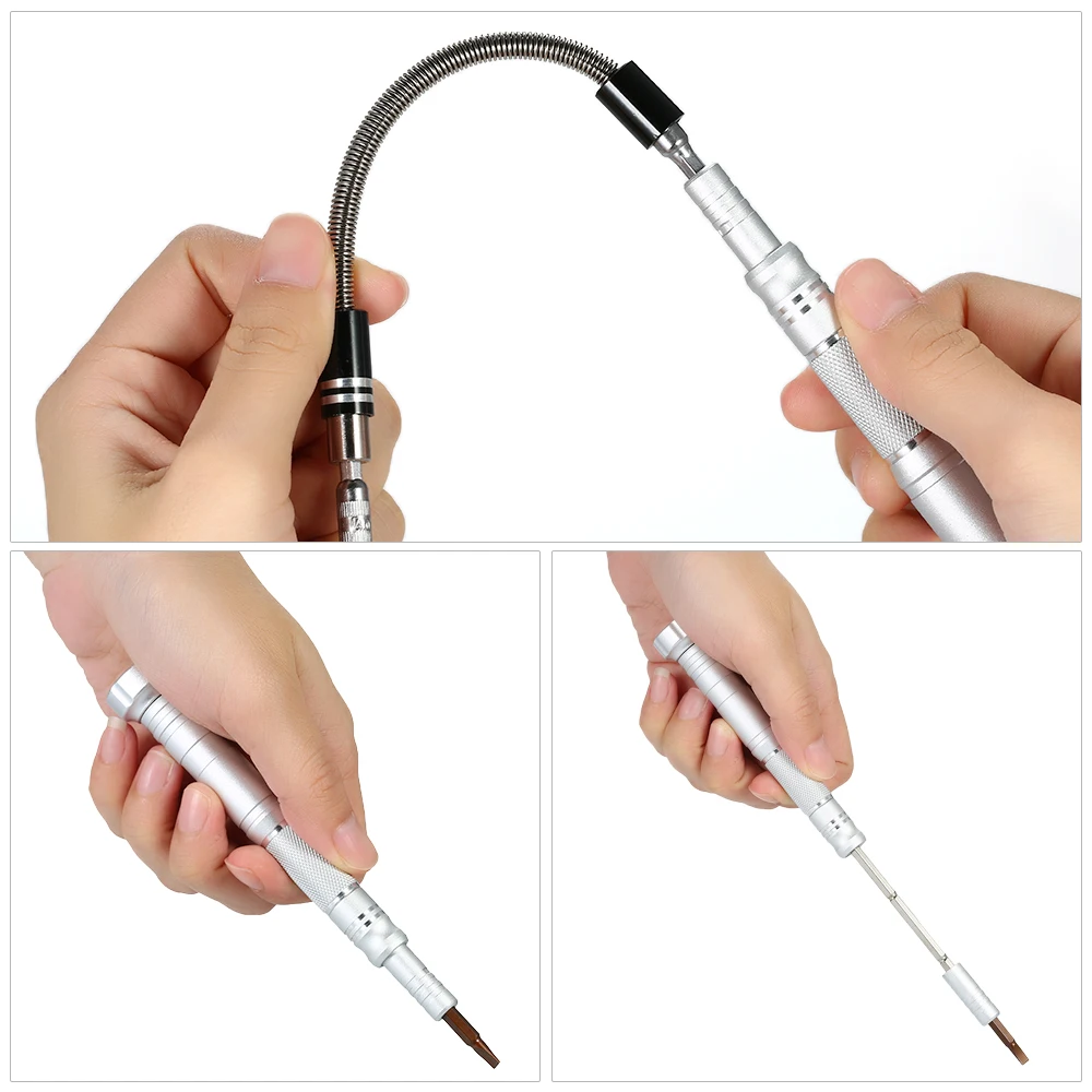 JAKEMY JM-8166 Набор отверток S2 биты 61 в 1 прецизионных магнитных Screwdirver с гибкий стержень для электроники обслуживания