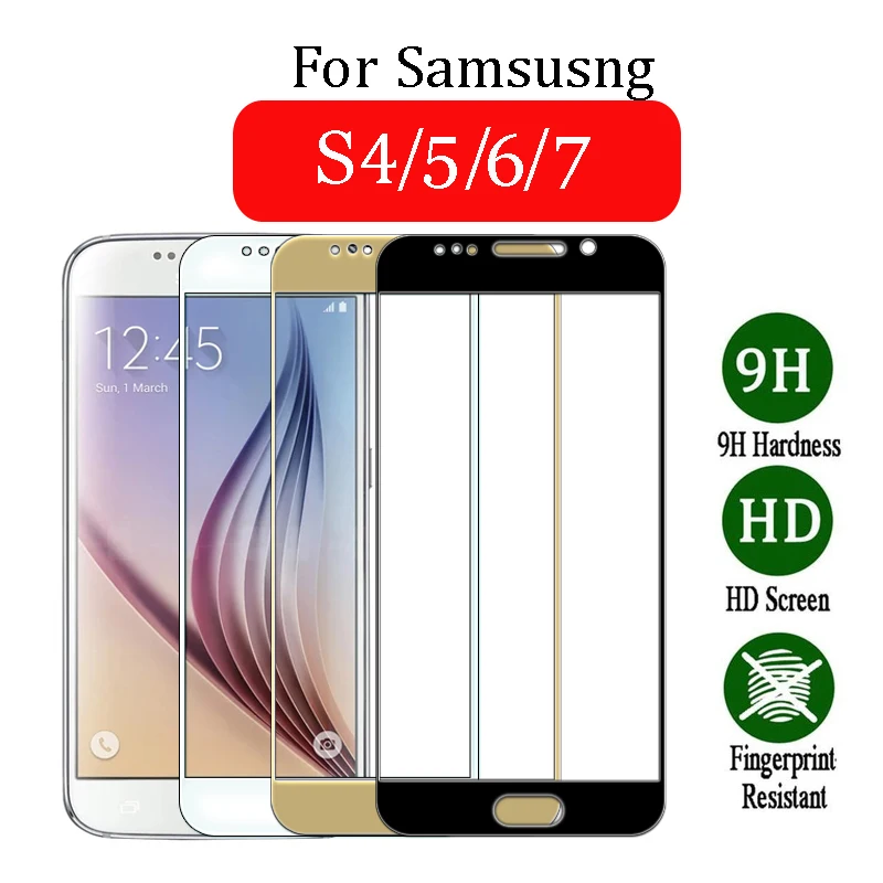 Защитное стекло для samsung galaxy s6 s7 защита экрана на samsyng galax s5 Закаленное Броня s 7 6 5 s4 лист экранный протектор