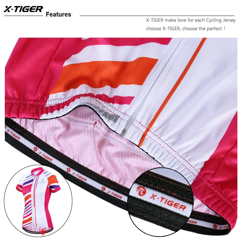 X-Tiger Pro Женский Велоспорт майки Джерси для горного велосипедная одежда рубашка полиэстеровый велосипедный одежда летняя велосипедная одежда