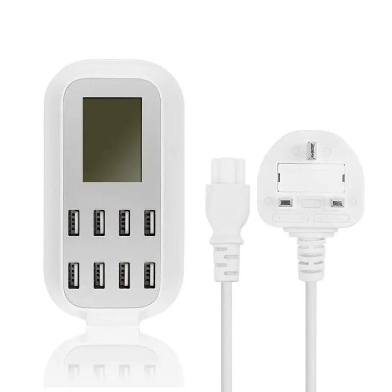 

8-Port Multiple USB Wall Travel Fast Charger Power Adapter Charging Station Quick Charge with LCD Display US Plug