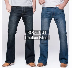 Мужские джинсы с потертостями, слегка расклешенные, приталенные, известные бренды, синие, черные джинсы, дизайнерские классические мужские