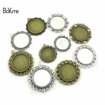 

BoYuTe Wholesale Metal Alloy 25MM 30MM Cabochon Base Pendant Blanks Bezel Diy Hand Made Jewelry Accessories