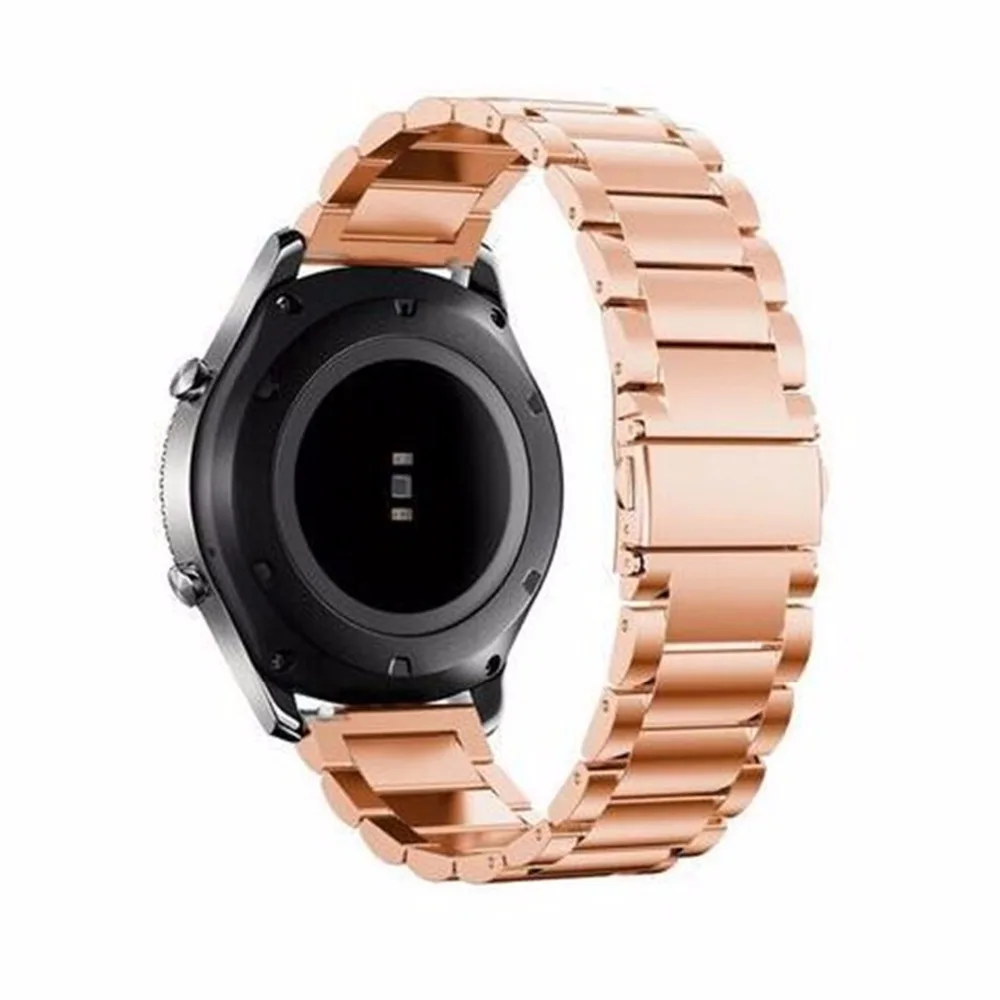 Хохлатый браслет из нержавеющей стали для samsung gear S3 класс/Frontier/Galaxy Watch 46 мм замена 22 мм wirst Link Браслет ремешок для часов