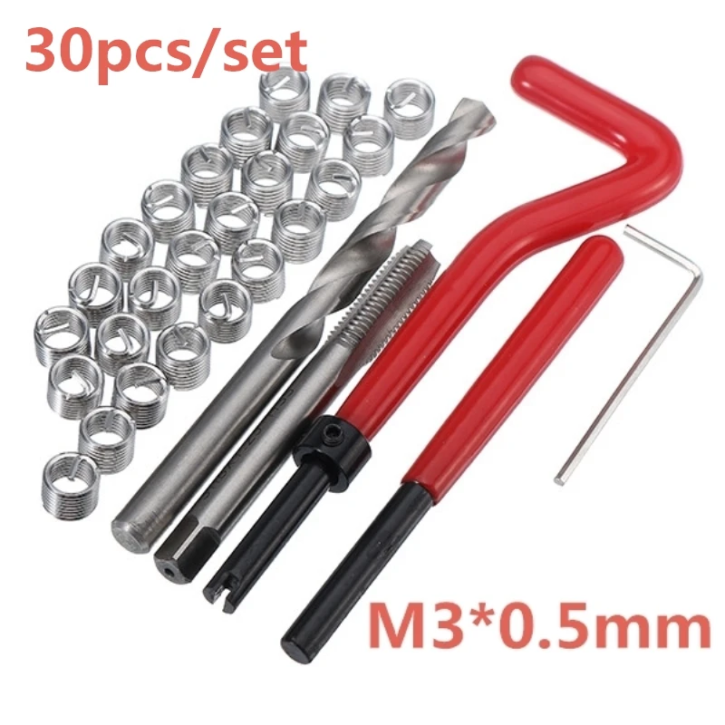 KKmoon 30Pcs Metric Thread Repair Insert Kit M3 M4 M7 M9 M11 Helicoil Car Pro Coil Tool M4X0.7 KKmoon 30Pcs Metric Thread Repair Insert Kit M3 M4 M7 M9 M11 Helicoil Car Pro Coil Tool M4X0.7