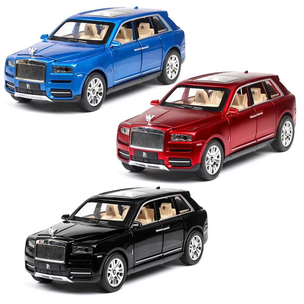 

1:24 Cullinan Musical Lighting Machine Diecasts Toy Vehicles Hot Wheel Car Model Car Metal Body Doors Can Be Opened Toy