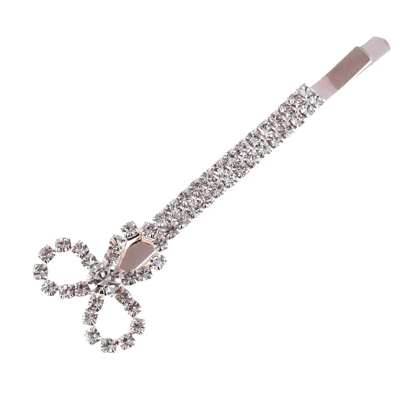 12 PCS Fashion Beauty Fancy Clear Rhinestone Hair Clip Luxury Crystal