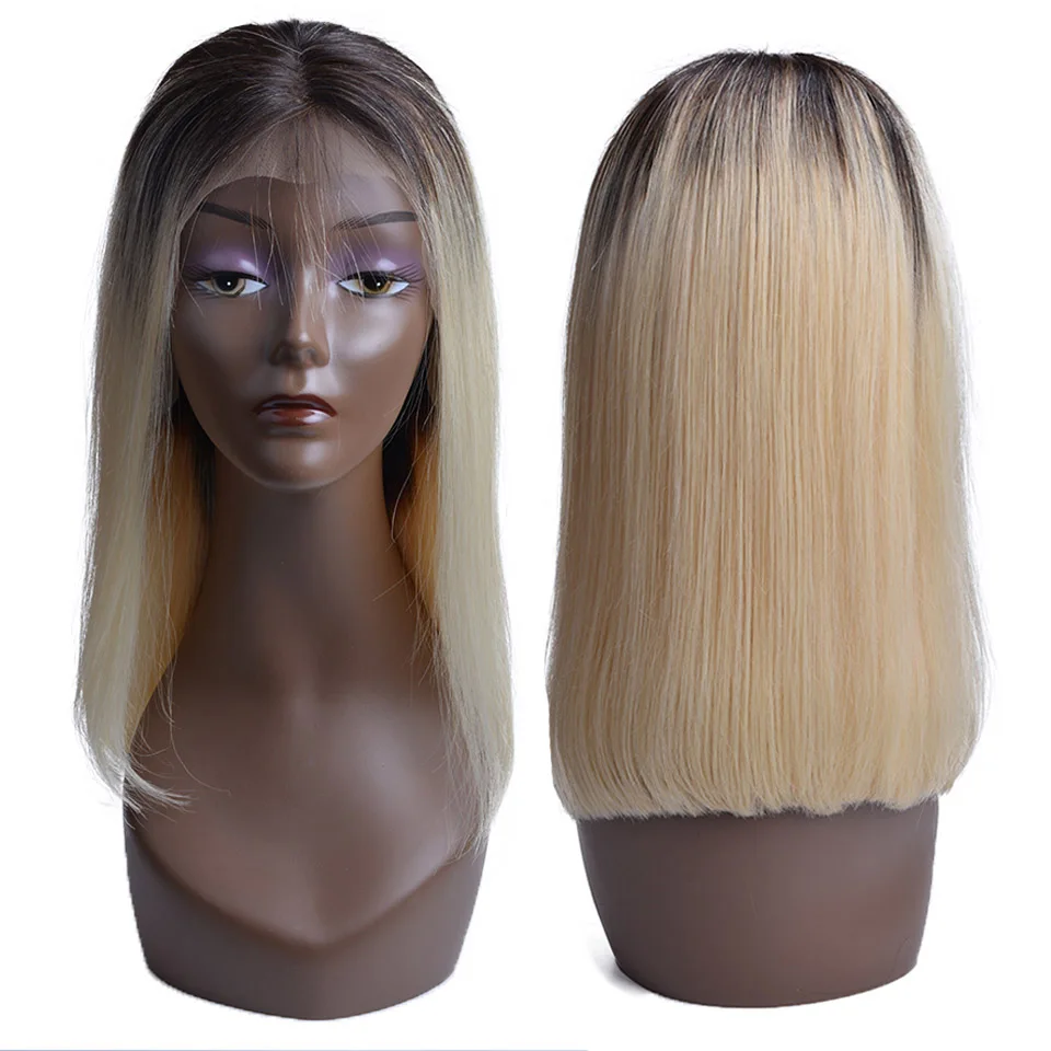 USEXY T1b/613 Цвет человеческих волос парика волосы спереди парик прямые волосы 10 "-16" Однотонная одежда для черная женщина не путать