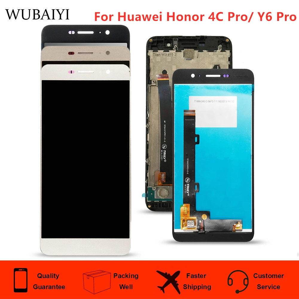 

5.0'' LCD With Frame Display For Huawei Honor 4C Pro TIT-L01 LCD Display Touch Screen Digitizer Assembly For Y6 Pro Replacement