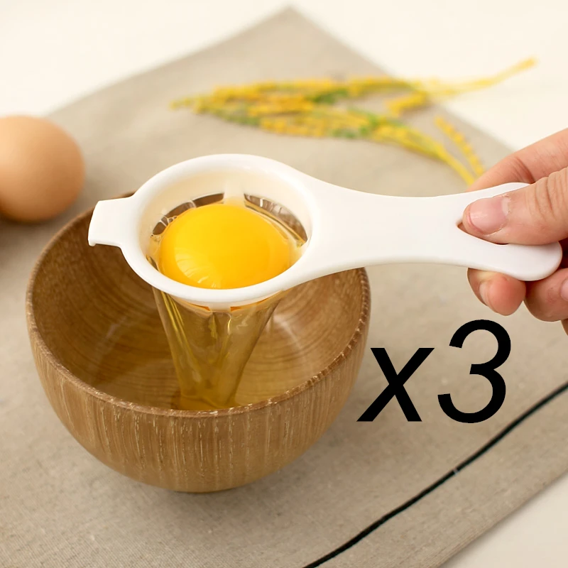 

3pcs/lot Plastic Egg Yolk White Separator Eco Friendly PP Food Grade Material 12*4.5 cm Egg Divider Tools