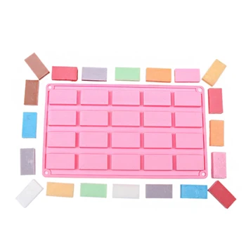 

Twenty Rectangle Silicone Cake Chocolate Baking Mould Tray Handmade Soap Candle Mold Tool D649