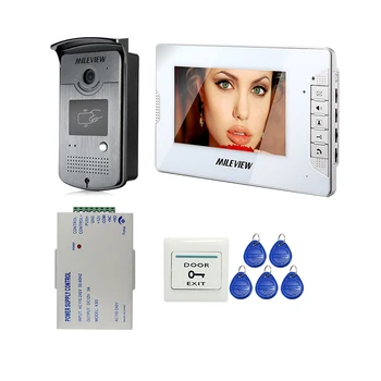 

Wired 7" Color Screen Video Door Phone Intercom System 1 Monitor + 1 700TVL RFID Access Camera + Power Control FREE SHIPPING