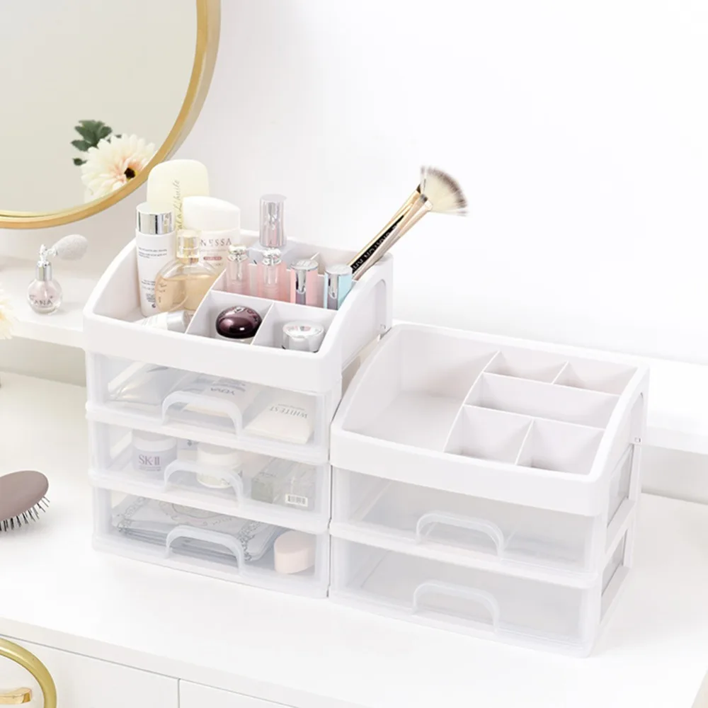 PP Plastic Cosmetic Storage Box Multifunction Desktop Storage Boxes