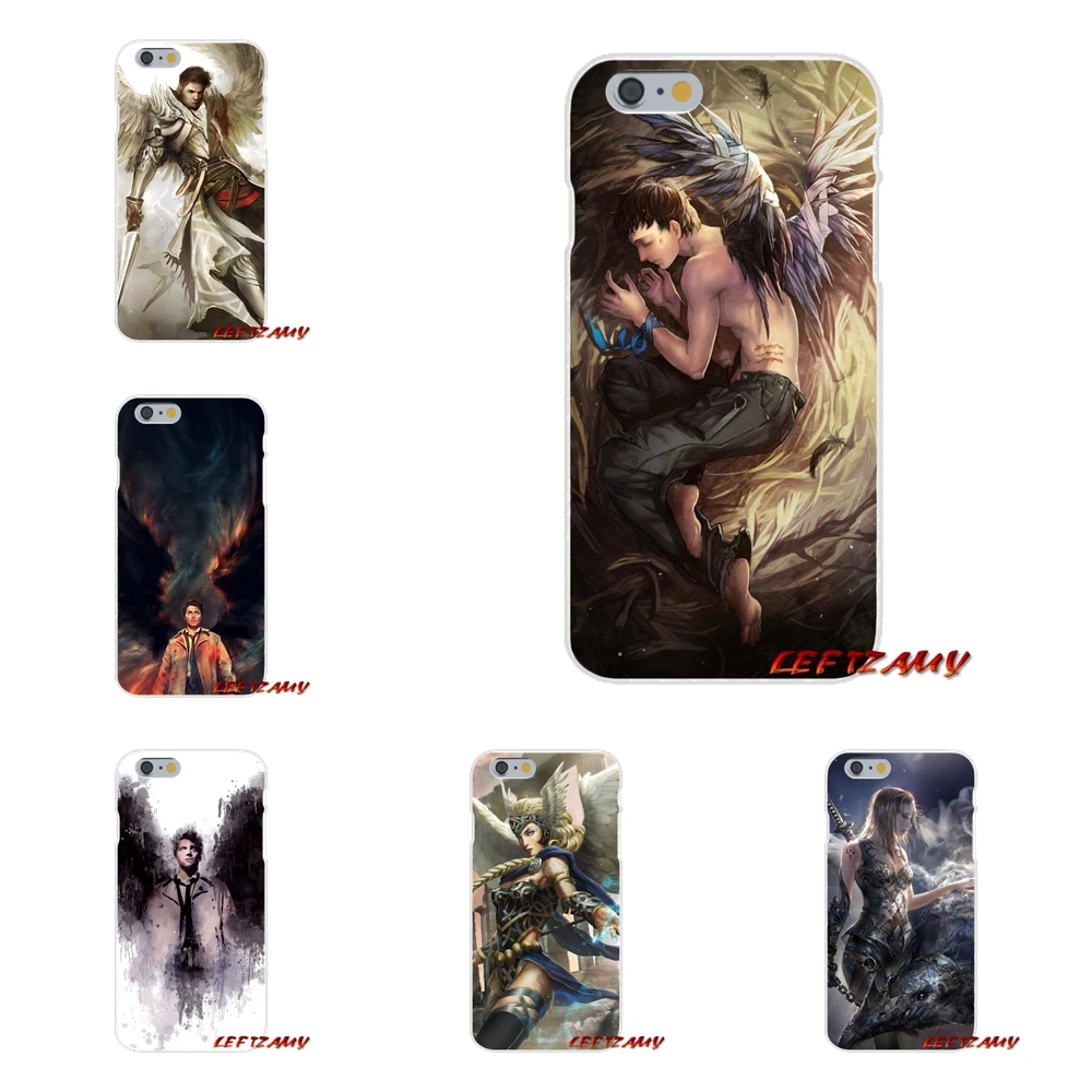 

For Samsung Galaxy S3 S4 S5 MINI S6 S7 edge S8 S9 Plus Note 2 3 4 5 8 Supernatural Castiel Painting Art Accessories Shell Covers