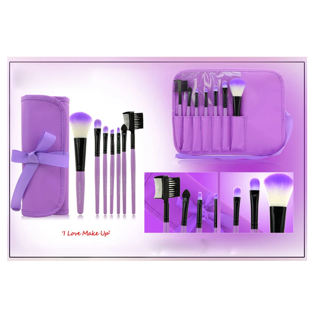 

BGVfive7pcs Professional Eyes Makeup Brushes Set Wood Handle Eyeshadow Eyeliner Brush Powder Face Cosmetic Tool
