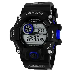 S шок Для мужчин спортивные часы SKMEI Элитный бренд камуфляж военные часы цифровой светодиодный Водонепроницаемый Наручные часы Relogio Masculino