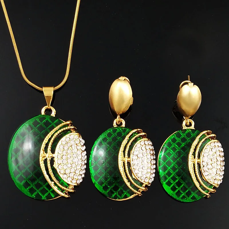 colourful pendant necklace set in jewelry sets new design stud Drop